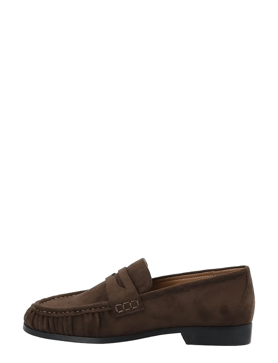 Bianco - BIACARMA Penny Loafer Faux Suede - modetrends - brown - 1