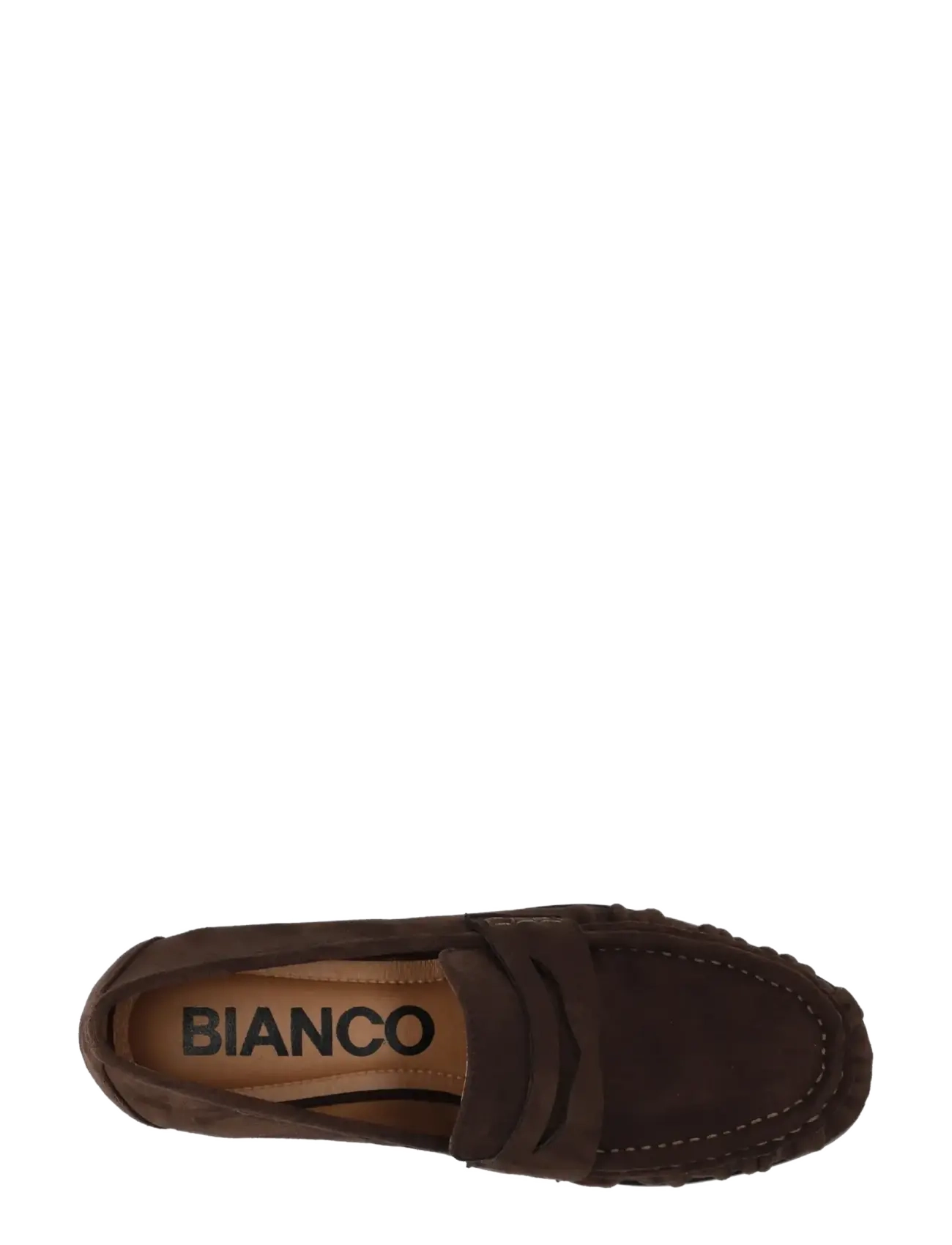 Bianco - BIACARMA Penny Loafer Faux Suede - modetrends - brown - 4