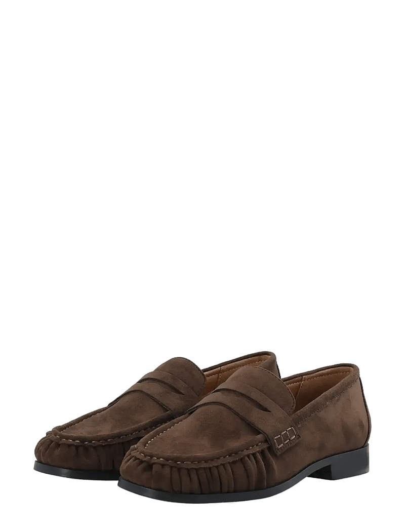 Bianco - BIACARMA Penny Loafer Faux Suede - moetrendid - brown - 5