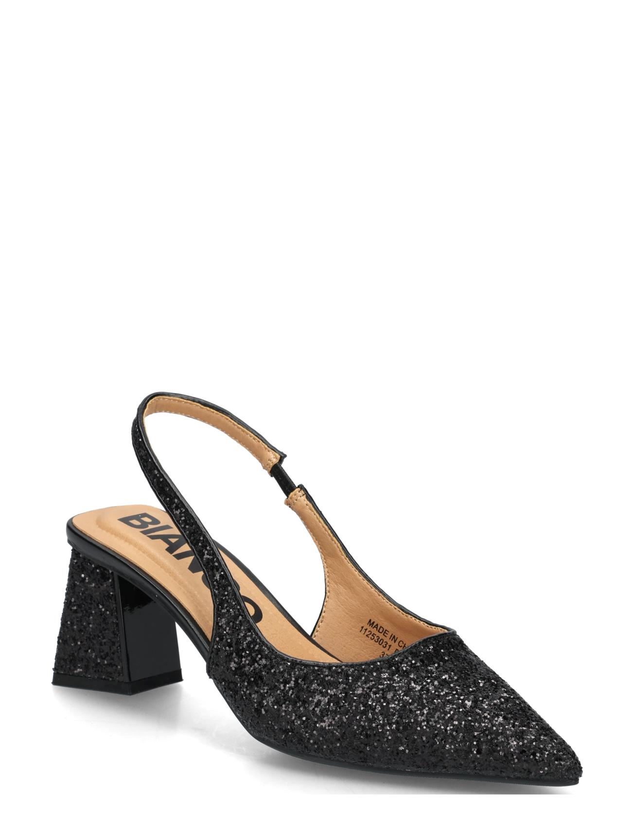 Bianco BIAMARALYN Slingback Glitter - Shoes - BLACK GLITTER / black