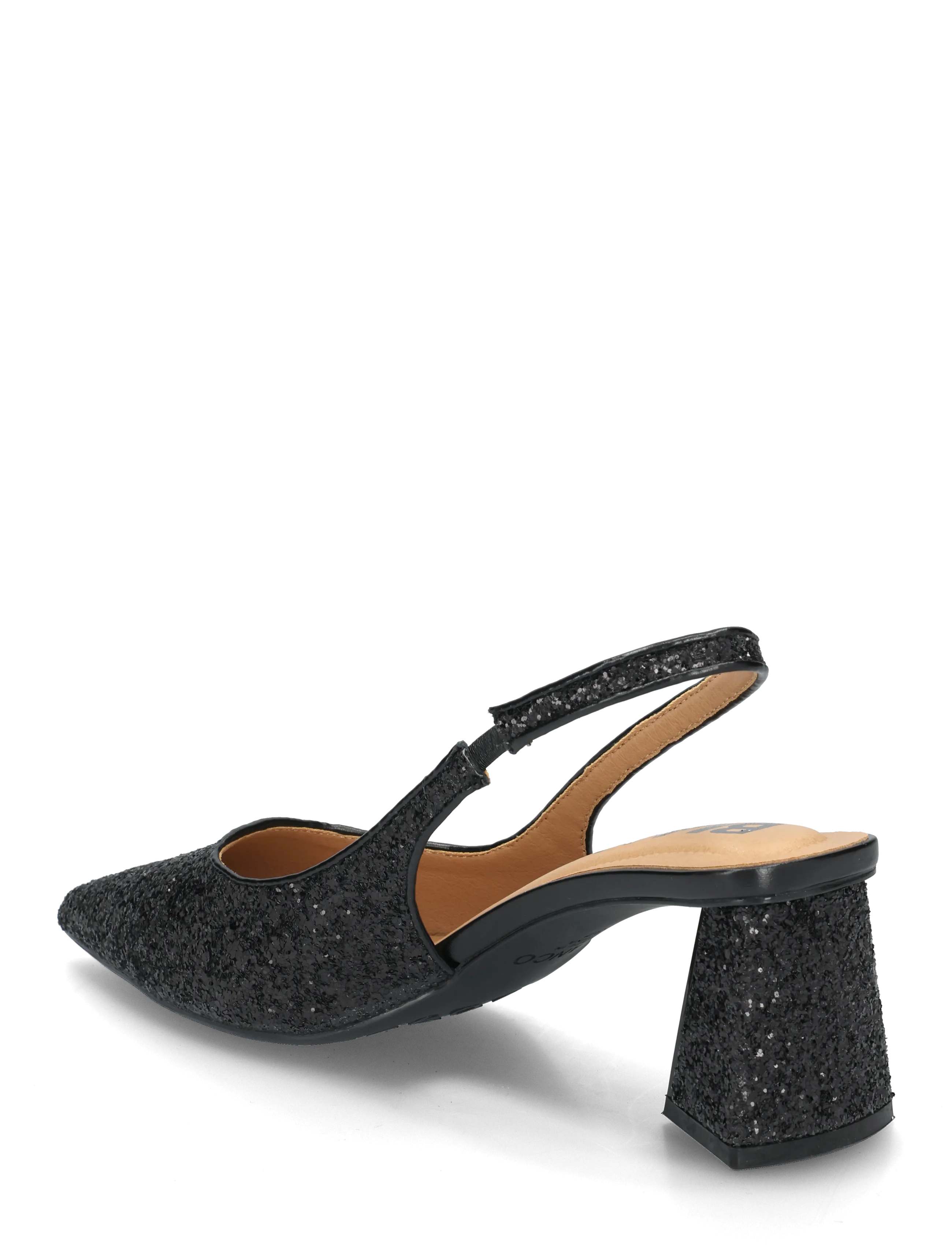 Bianco - BIAMARALYN Slingback Glitter - kontsaga slingback-kingad - black glitter - 1