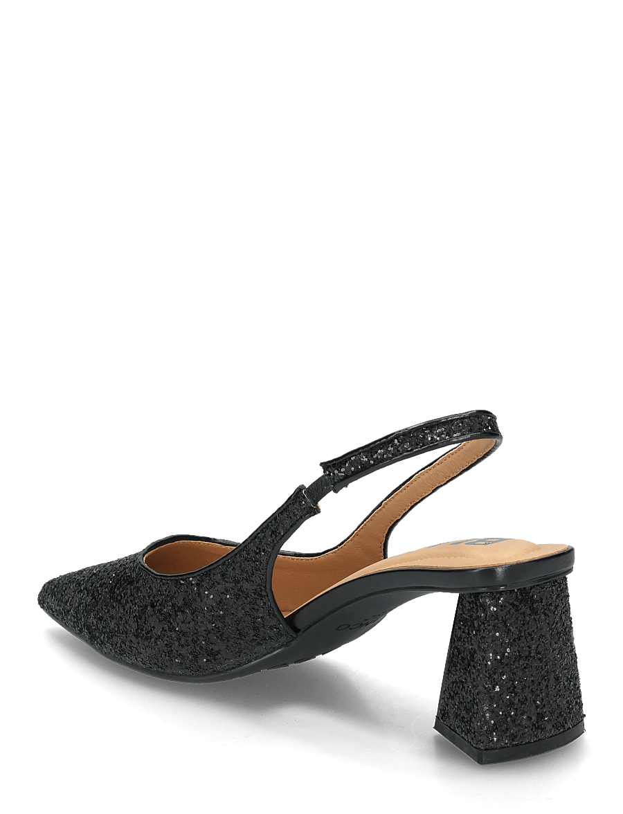Bianco - BIAMARALYN Slingback Glitter - kontsaga slingback-kingad - black glitter - 1
