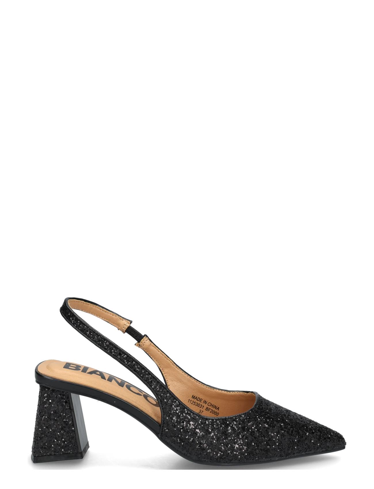 Bianco - BIAMARALYN Slingback Glitter - black glitter - 2