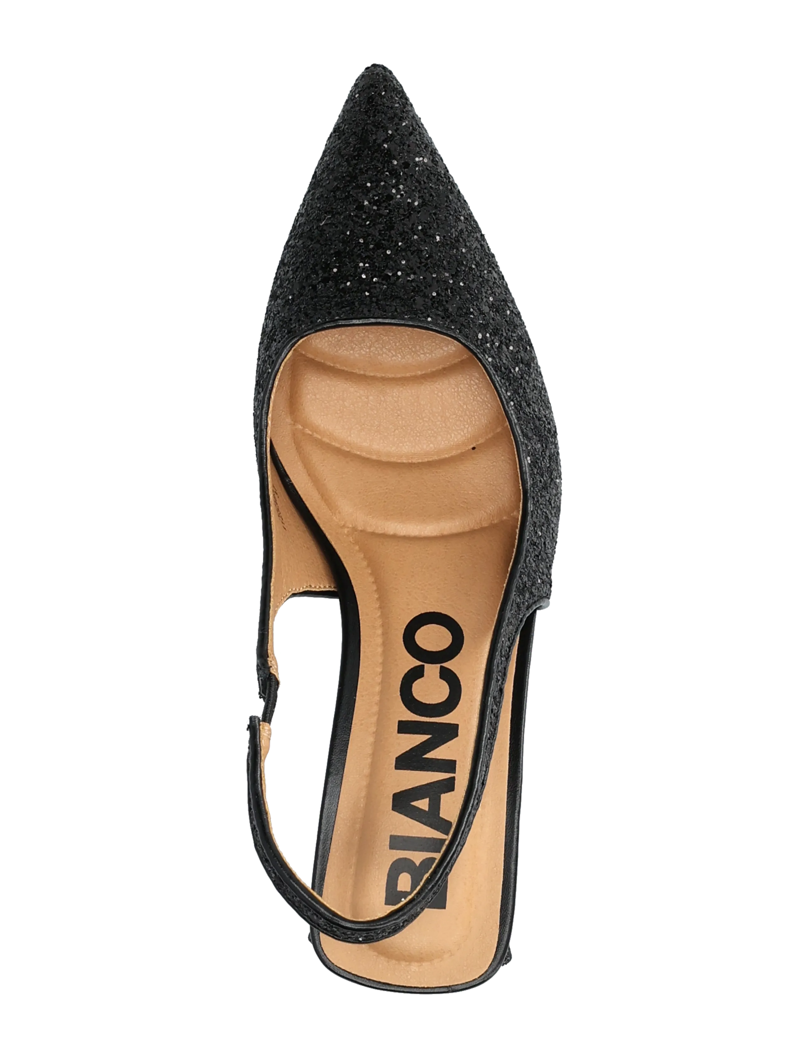Bianco - BIAMARALYN Slingback Glitter - högklackade slingbacks - black glitter - 3