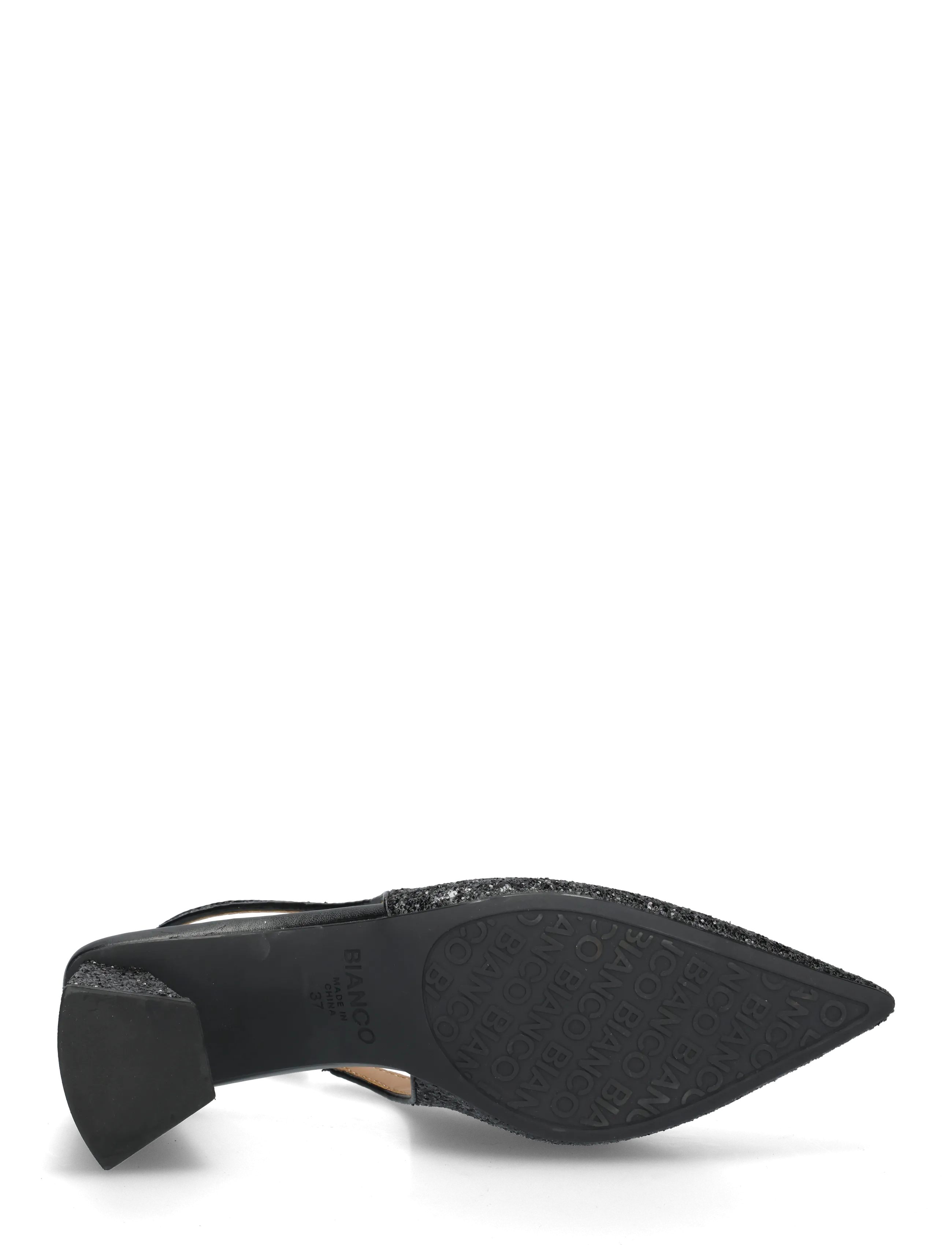 Bianco - BIAMARALYN Slingback Glitter - högklackade slingbacks - black glitter - 4