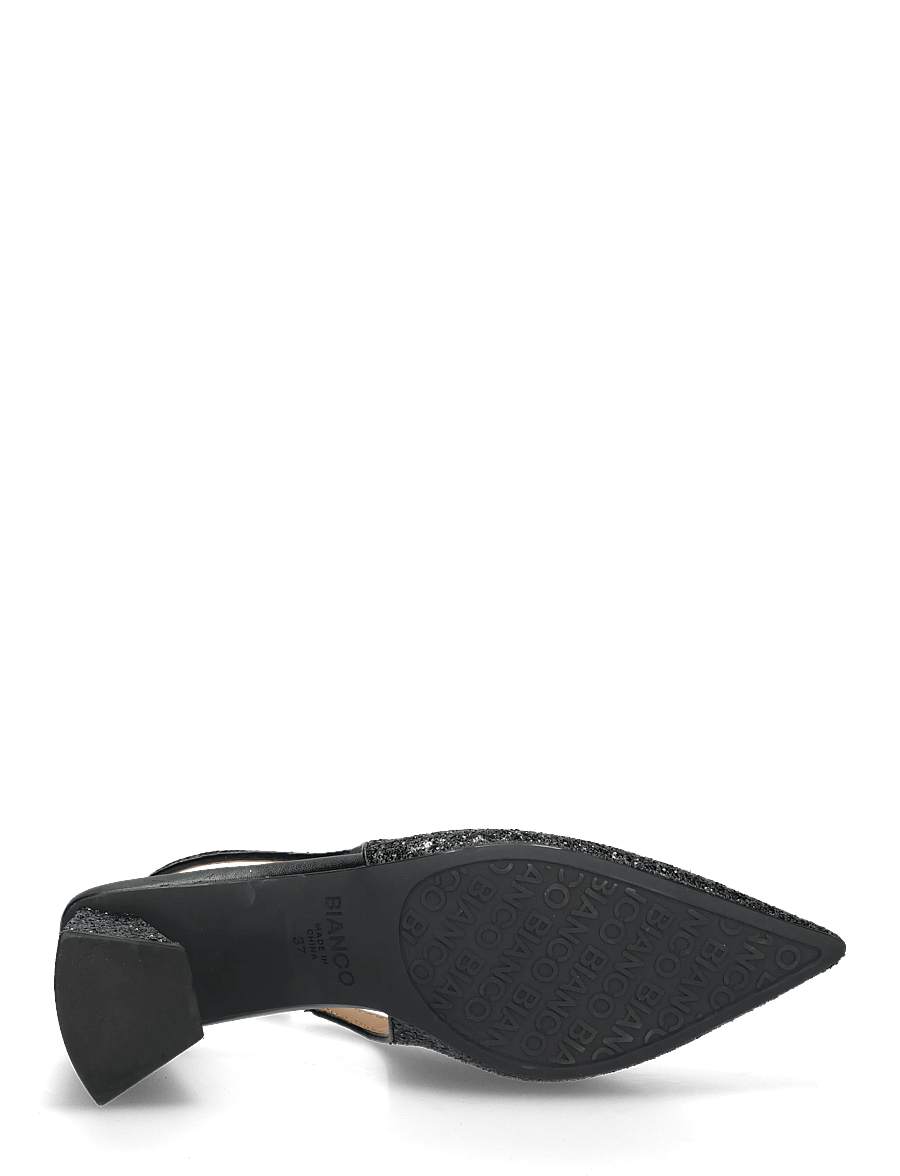 Bianco - BIAMARALYN Slingback Glitter - högklackade slingbacks - black glitter - 4