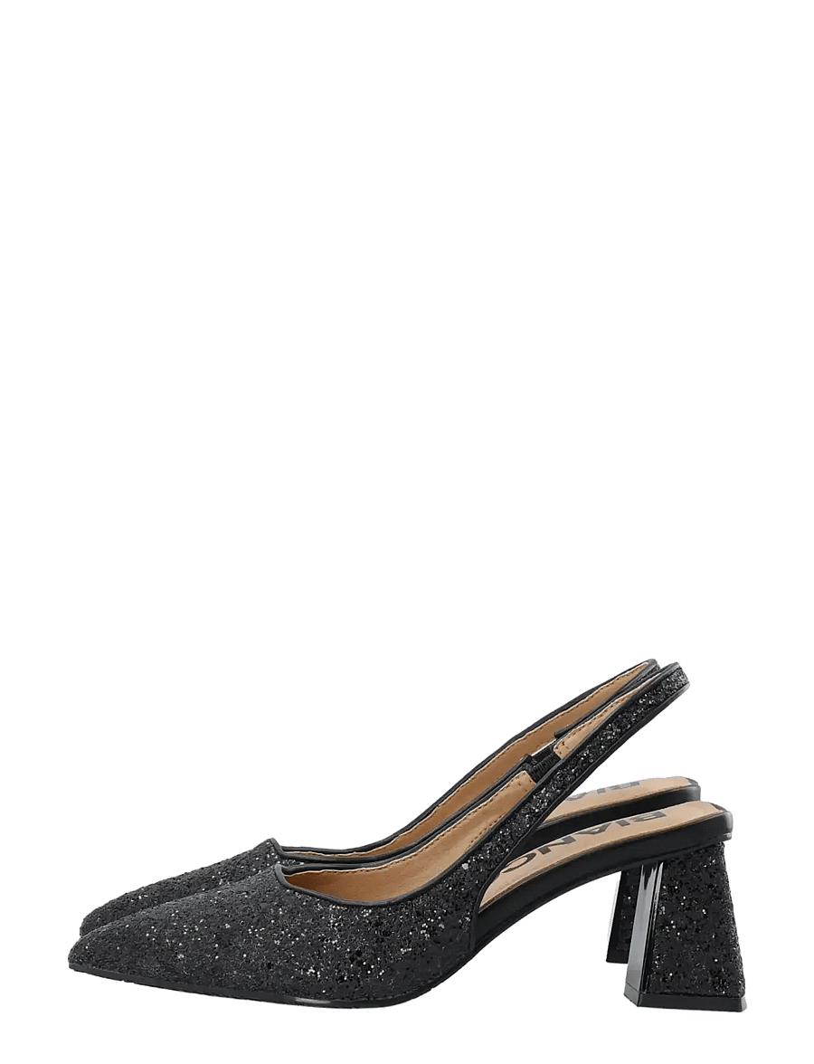 Bianco - BIAMARALYN Slingback Glitter - högklackade slingbacks - black glitter - 5