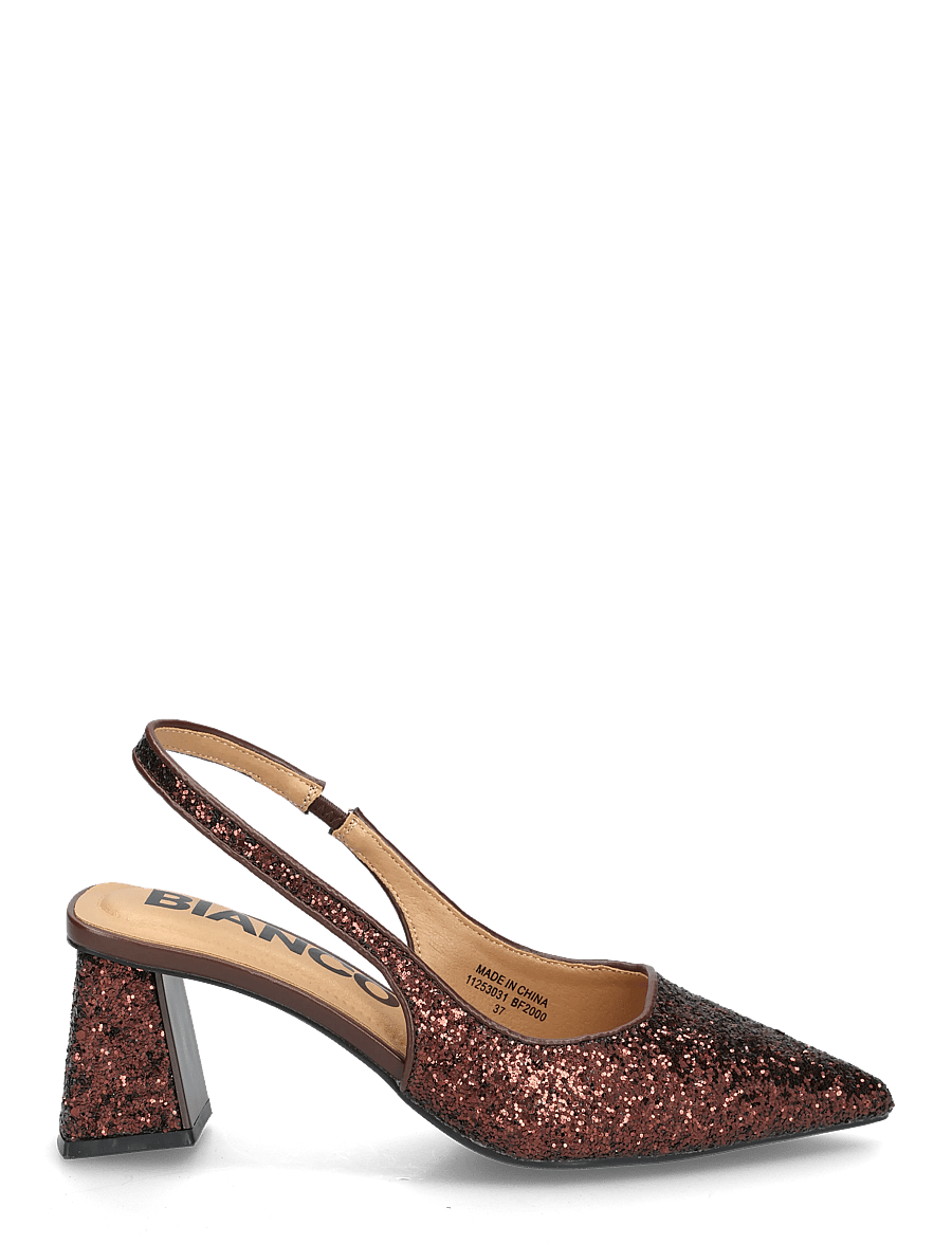 Bianco - BIAMARALYN Slingback Glitter - kontsaga slingback-kingad - brown glitter - 2