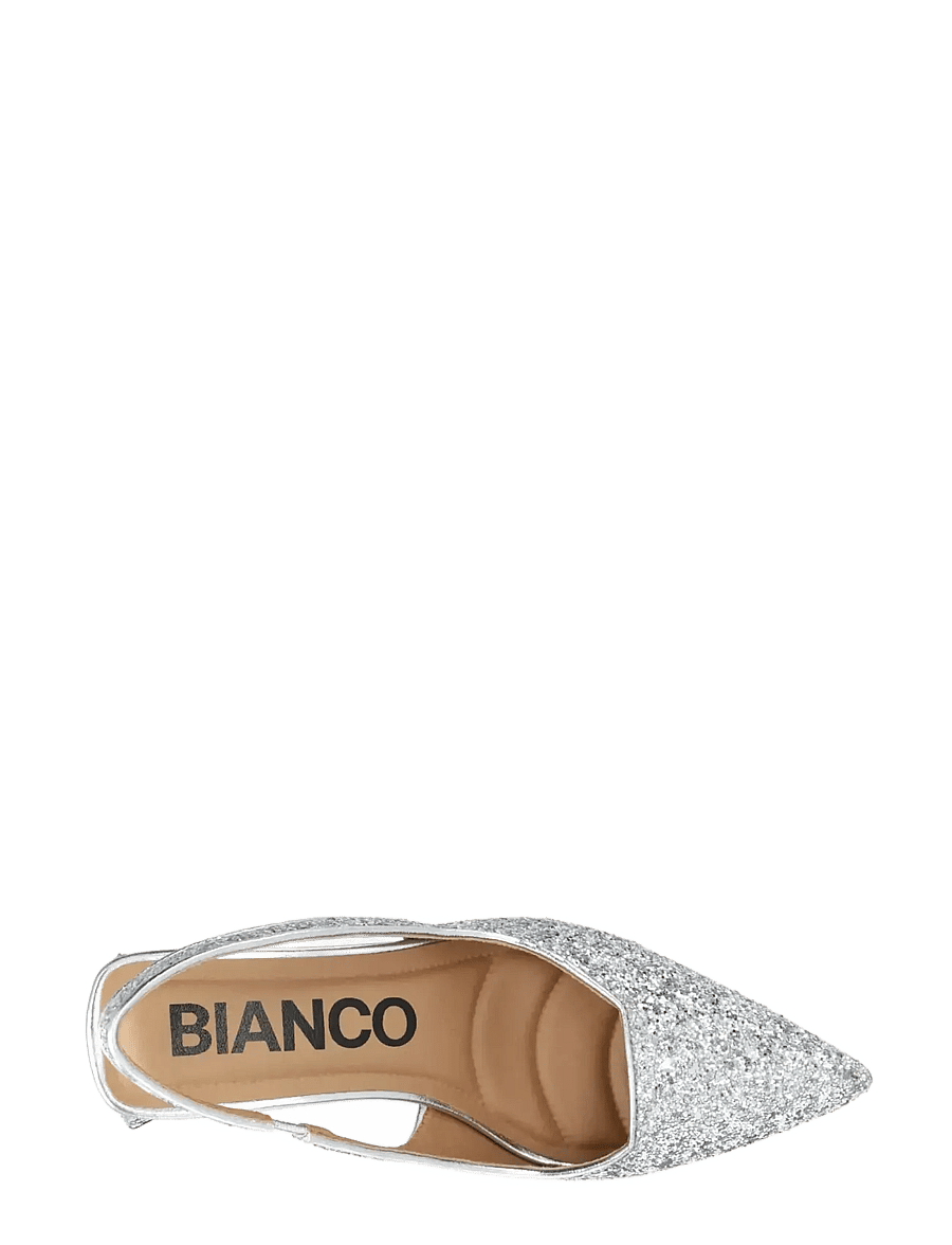 Bianco - BIAMARALYN Slingback Glitter - slingbacks med hæle - silver glitter - 4