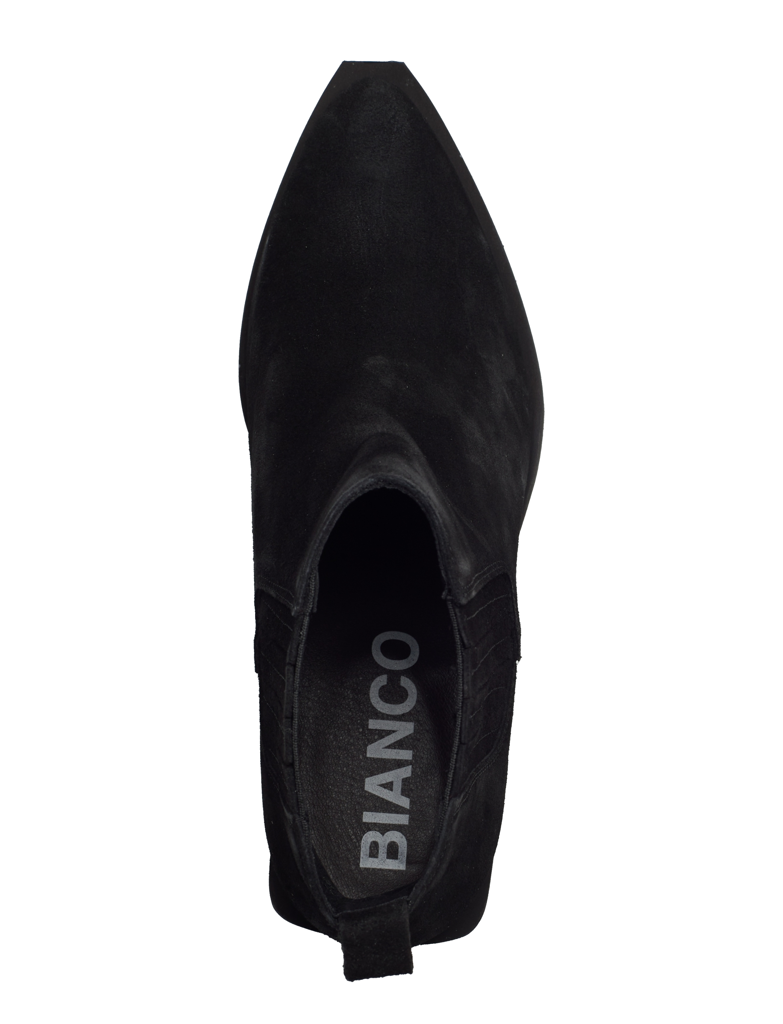 Bianco - BIAMONA Western Boot Low Chelsea Suede - black - 3