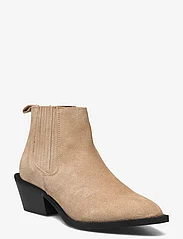Bianco - BIAMONA Western Boot Low Chelsea Suede - chelsea boots - sand - 0