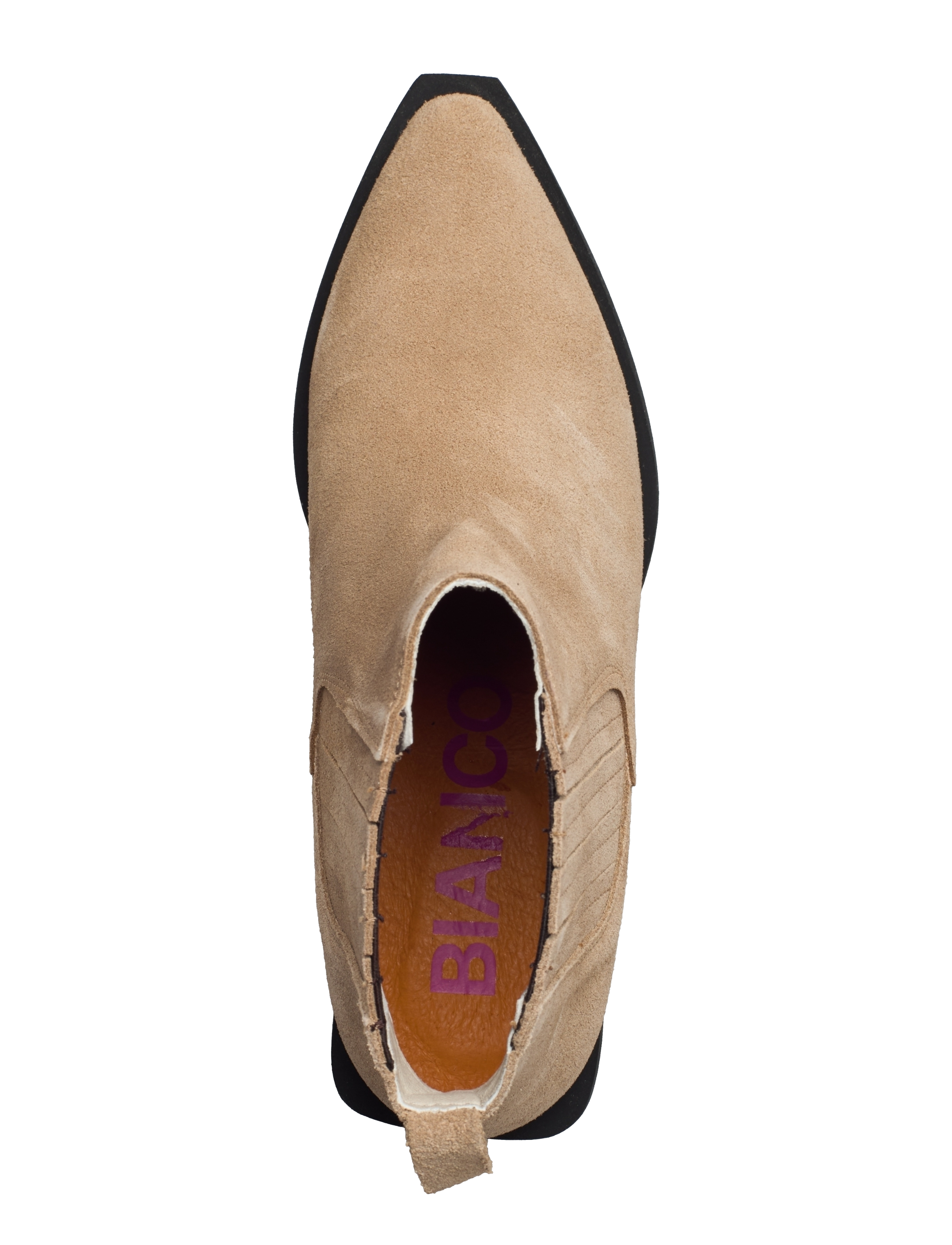 Bianco - BIAMONA Western Boot Low Chelsea Suede - sand - 3