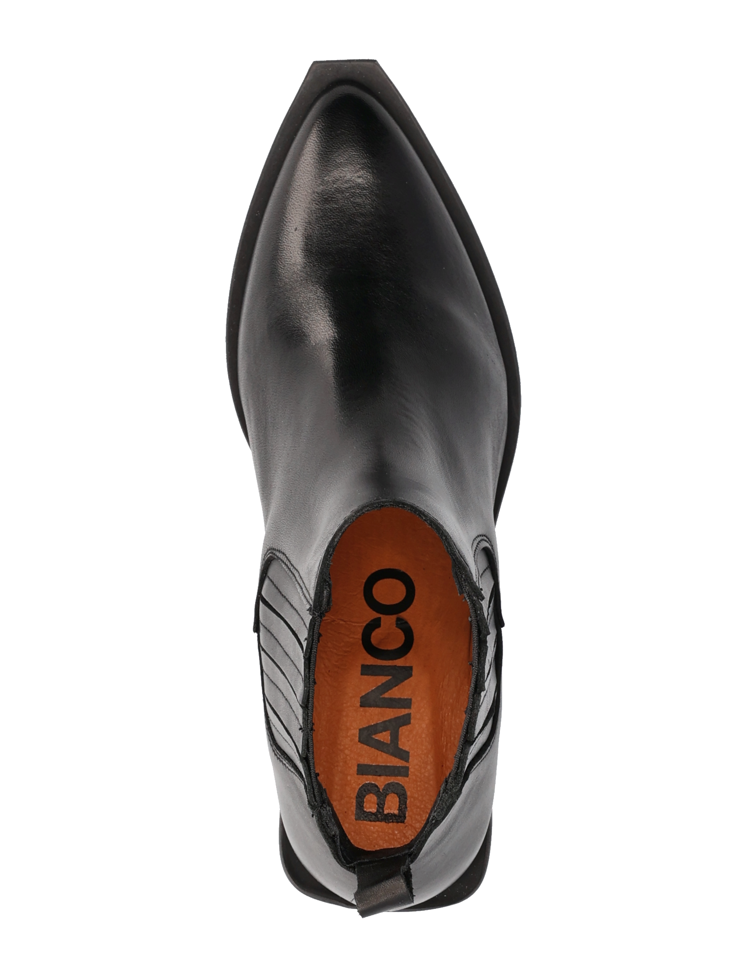 Bianco - BIAMONA Western Boot Low Chelsea Crust - aukštakulniai aulinukai iki kulkšnių - black - 3