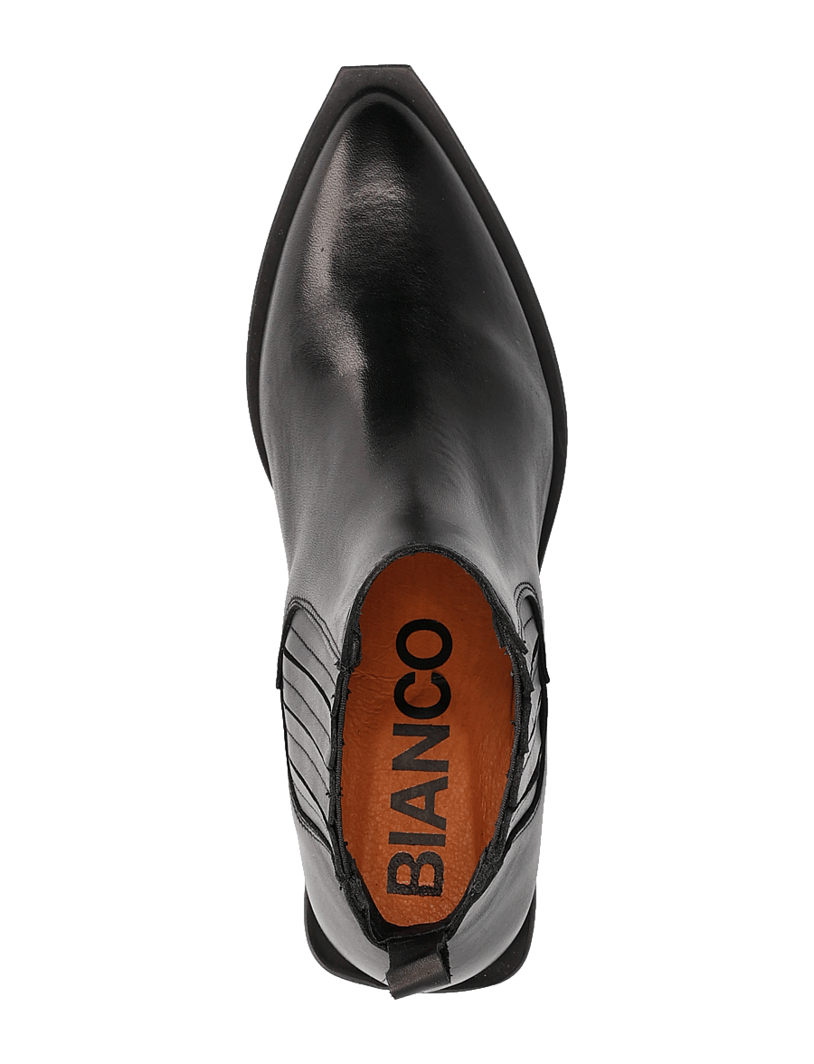 Bianco - BIAMONA Western Boot Low Chelsea Crust - støvletter - black - 3