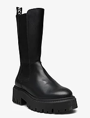 Bianco - BIAGARBI High Chelsea Boot Crust - chelsea boots - black - 0