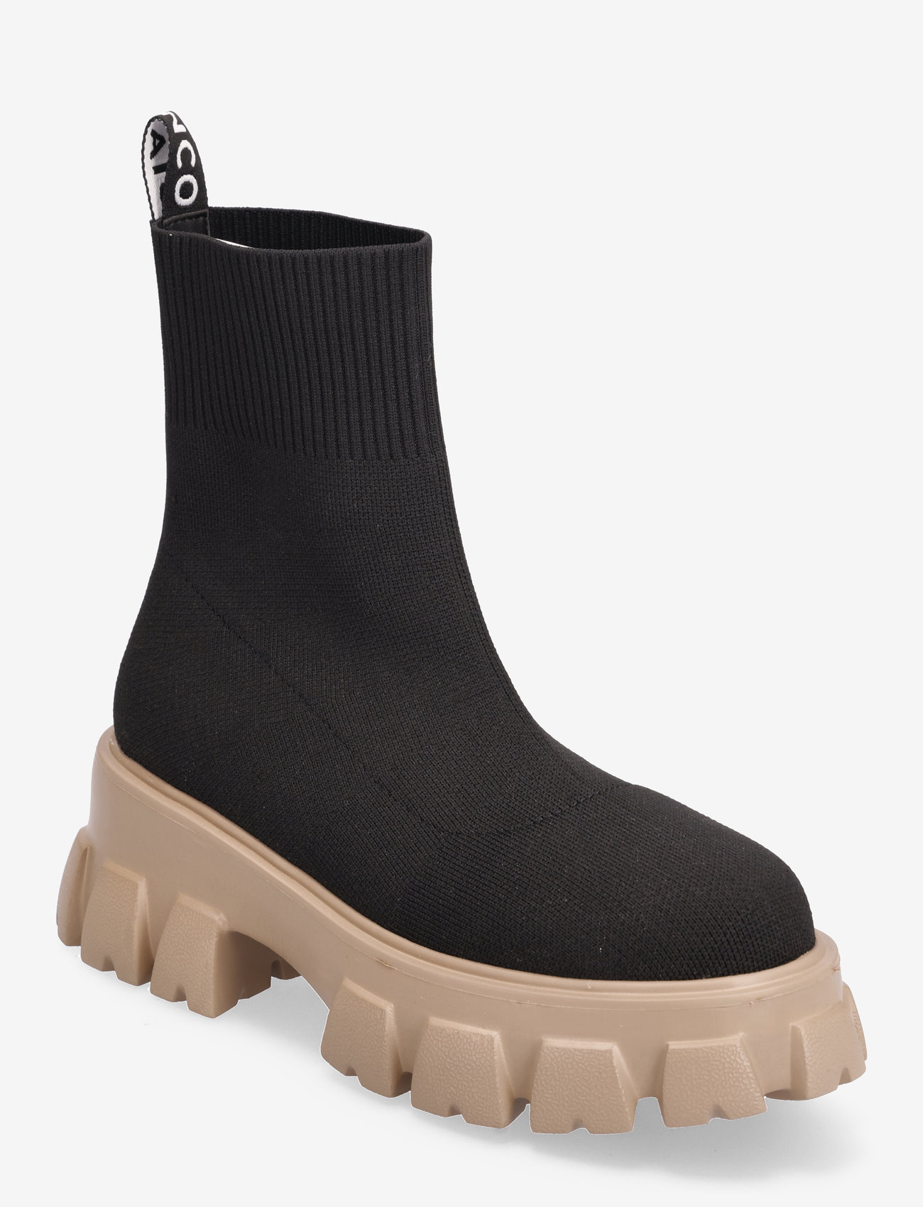 Bianco - BIAPRIMA Sock Boot Knit - platte enkellaarsjes - black nougat - 0