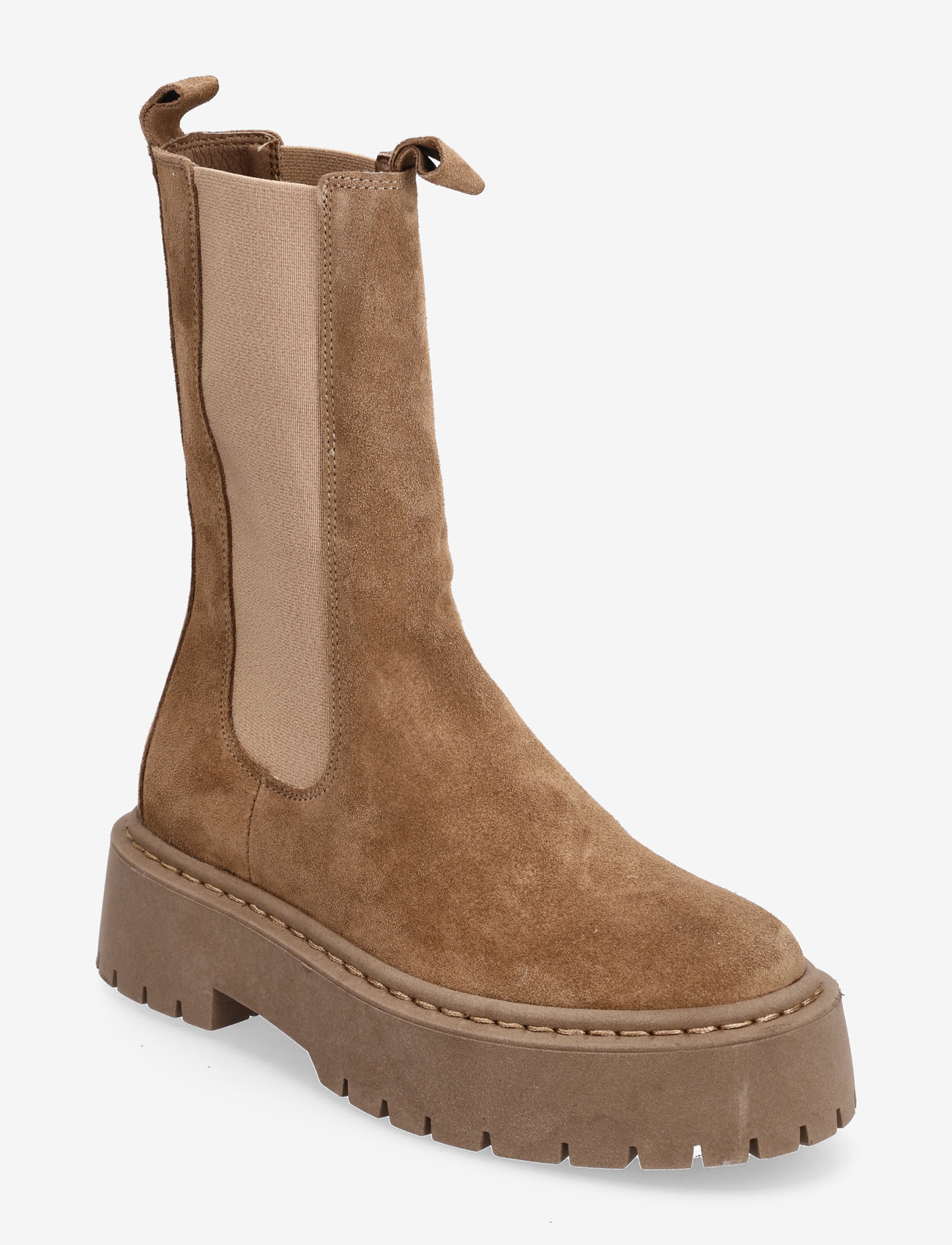 Bianco - BIADEB Long Boot Suede - chelsea boots - taupe - 0