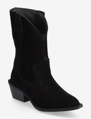 Bianco - BIAMONA Western Boot Mid Suede - high heel - black - 0