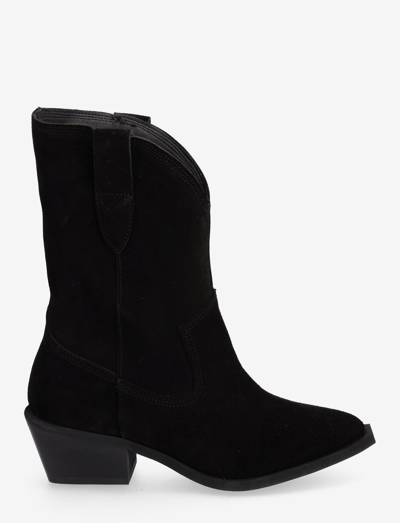 Bianco - BIAMONA Western Boot Mid Suede - high heel - black - 1