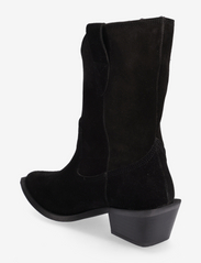 Bianco - BIAMONA Western Boot Mid Suede - high heel - black - 2