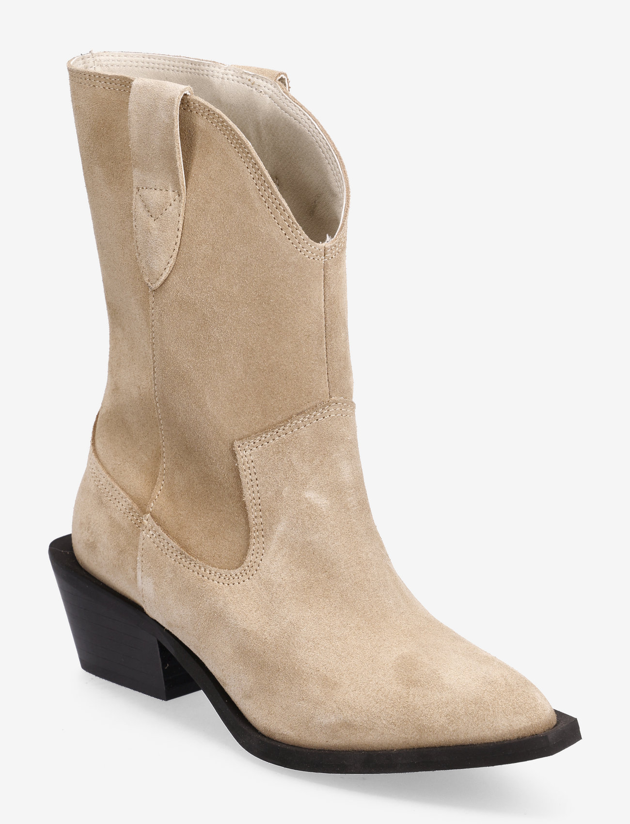 Bianco - BIAMONA Western Boot Mid Suede - hohe absätze - sand - 0