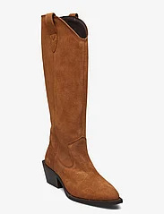 Bianco - BIAMONA Western Boot High Suede - cowboy-boots - camel - 0