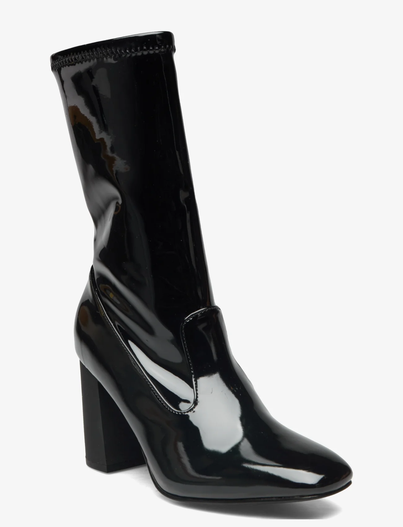 Bianco - BIAELLIE Stretch Boot Patent - høye hæler - black - 0