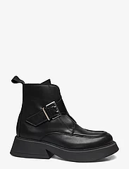 Bianco - BIAHAILEY Buckle Boot Crust - flat ankle boots - black - 1