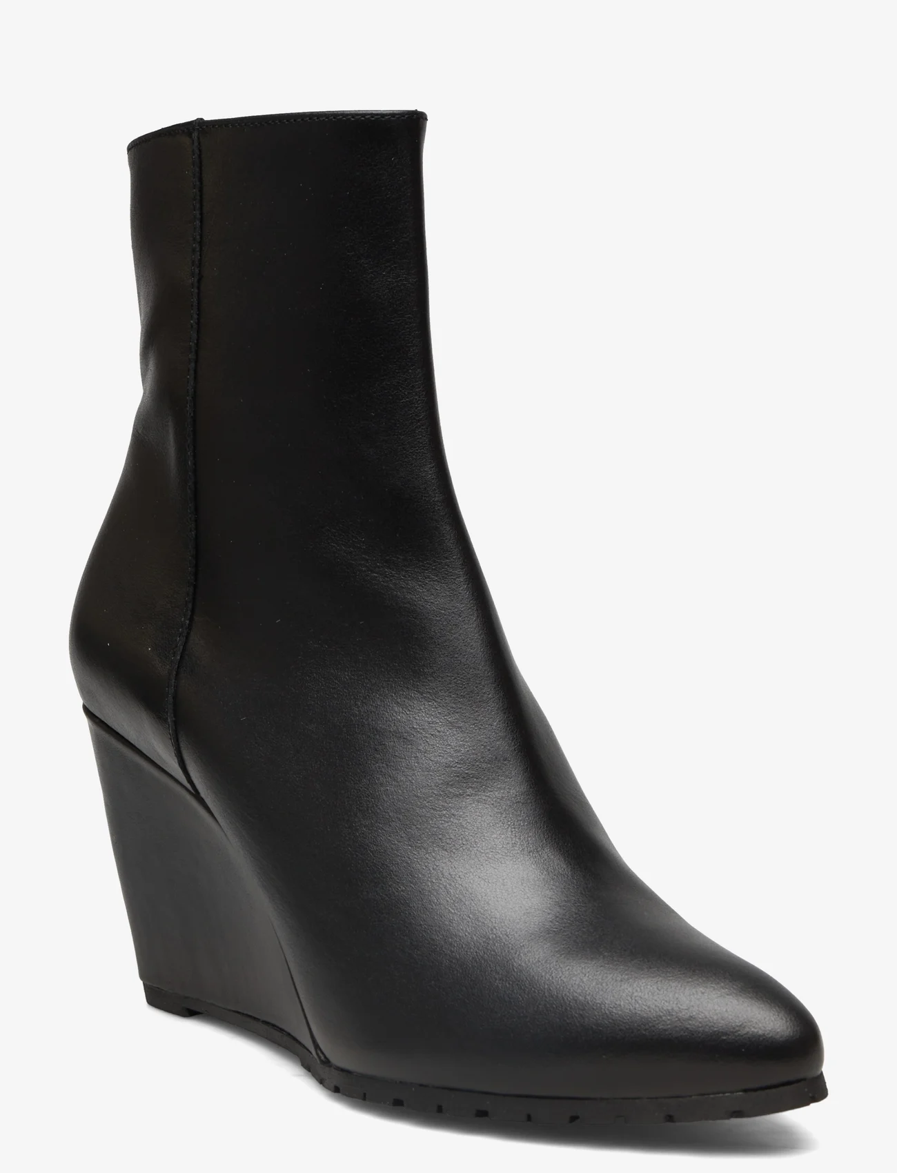 Bianco - BIATINA Wedge Ankle Boot Crust - heeled ankle boots - black - 0