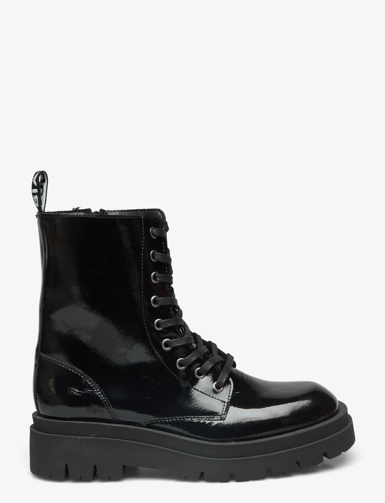 Bianco - BIAKWAMIE Laced Up Boot Nappa lak - laced boots - black - 1