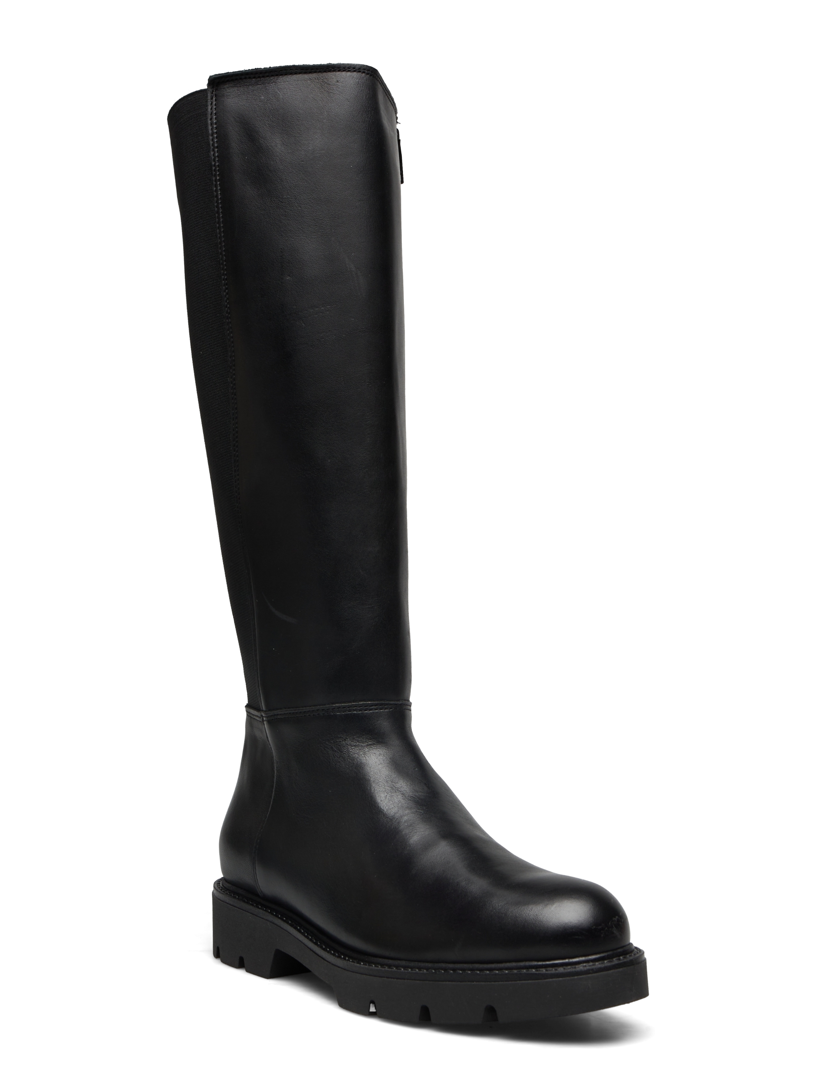 BIANCO Biaothilia Knee High Elastic Stiefel Leder Schwarz - 38 - Damen