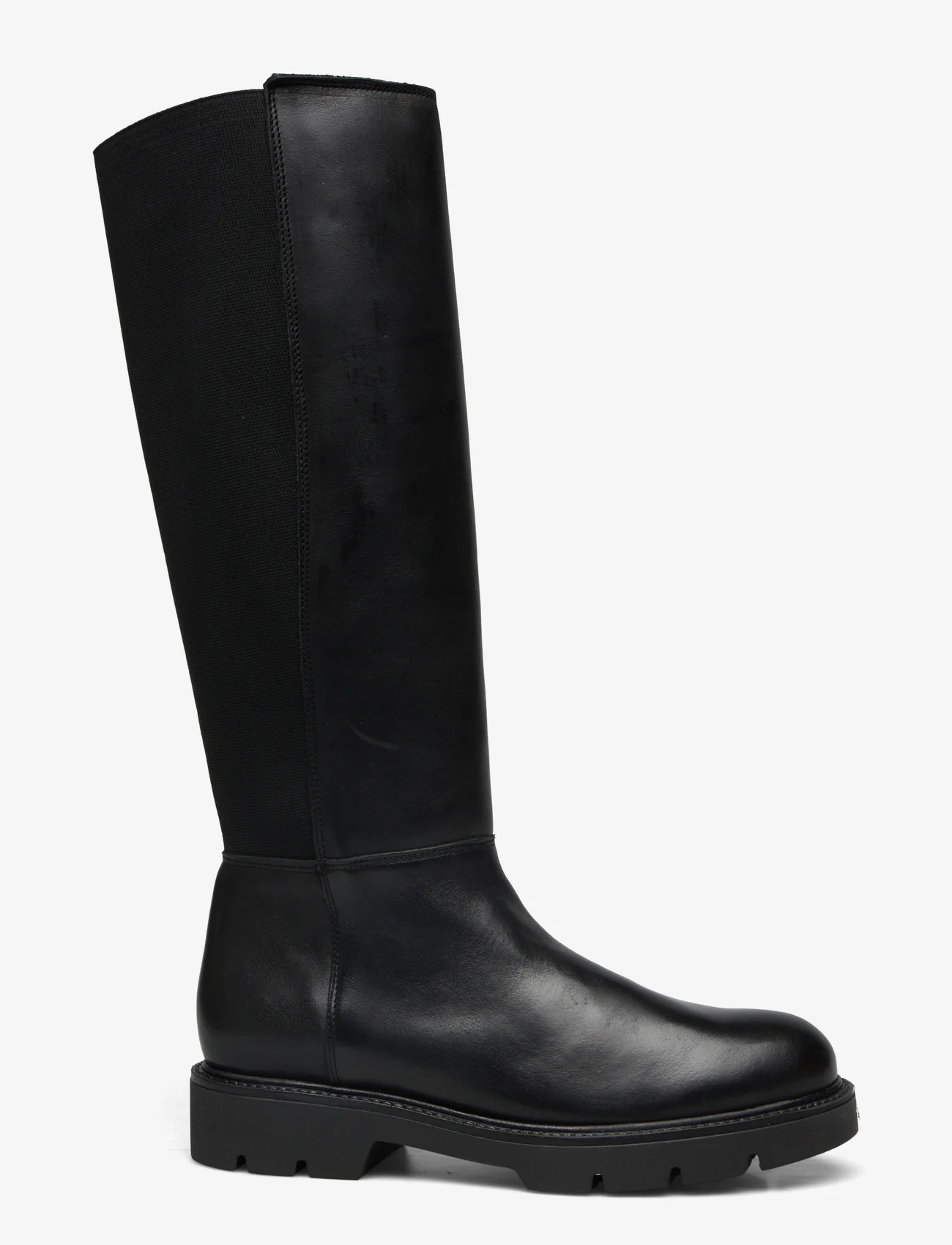 Bianco - BIAOTHILIA Knee High Elastic Boot - høye boots - black - 1