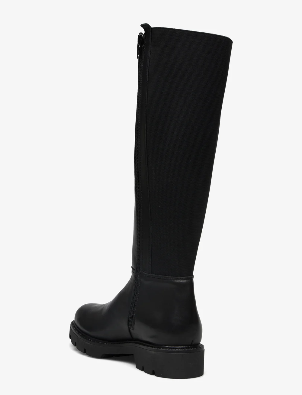 Bianco - BIAOTHILIA Knee High Elastic Boot Leather - knähöga stövlar - black - 2