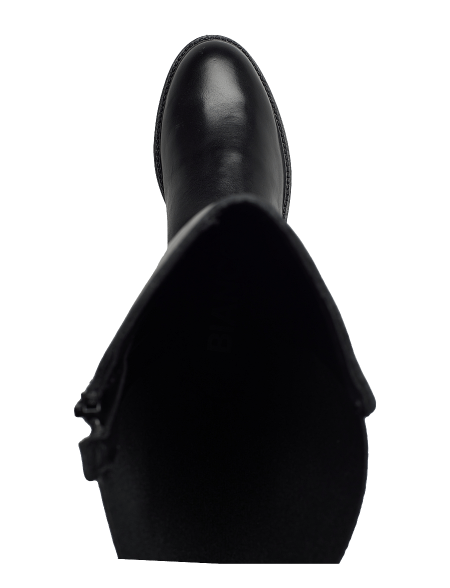 Bianco - BIAOTHILIA Knee High Elastic Boot Leather - knähöga stövlar - black - 3