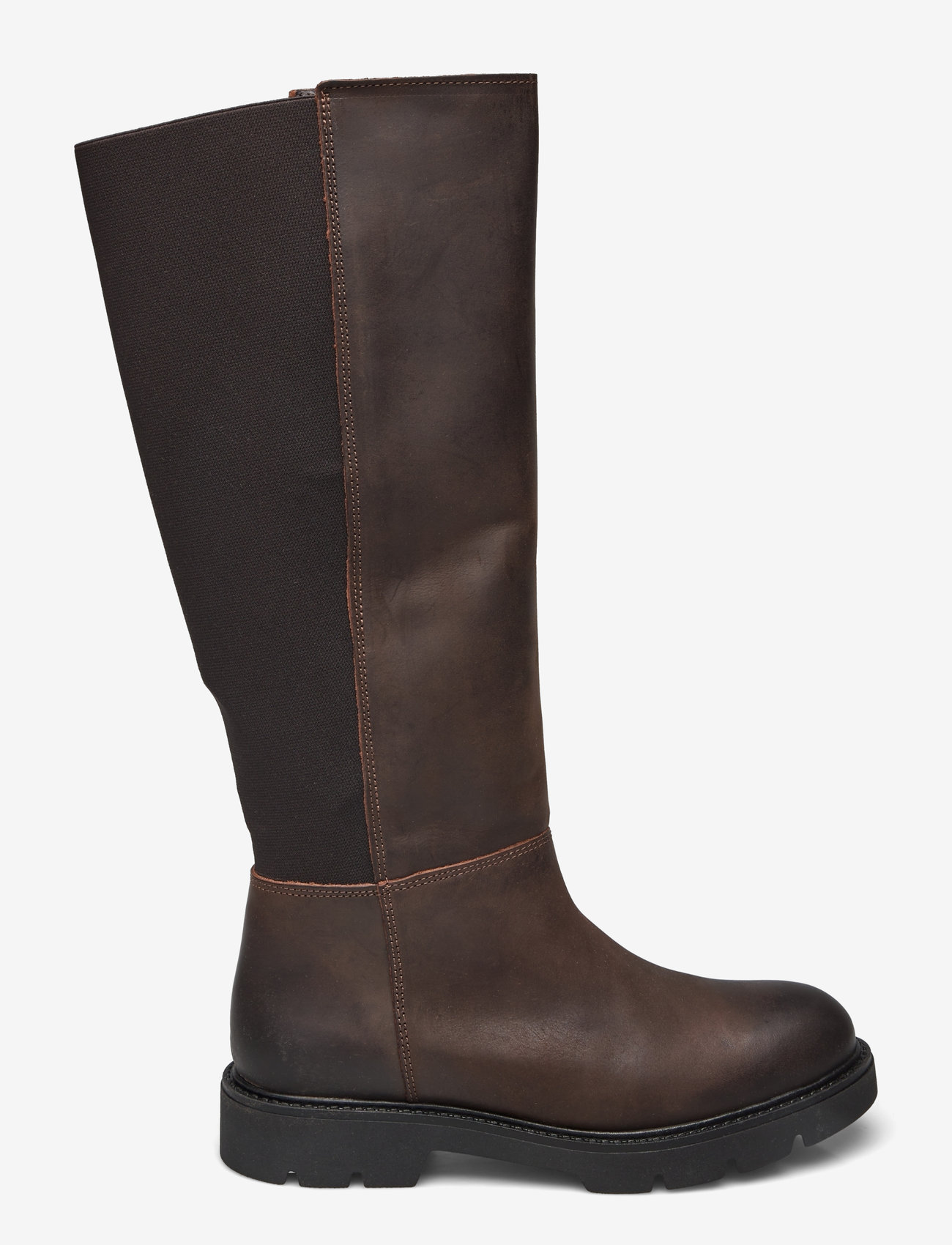 Bianco - BIAOTHILIA Knee High Elastic Boot Leather - lange stiefel - dark brown - 1