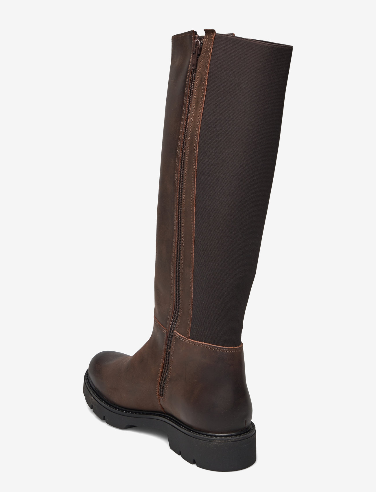 Bianco - BIAOTHILIA Knee High Elastic Boot Leather - lange stiefel - dark brown - 2