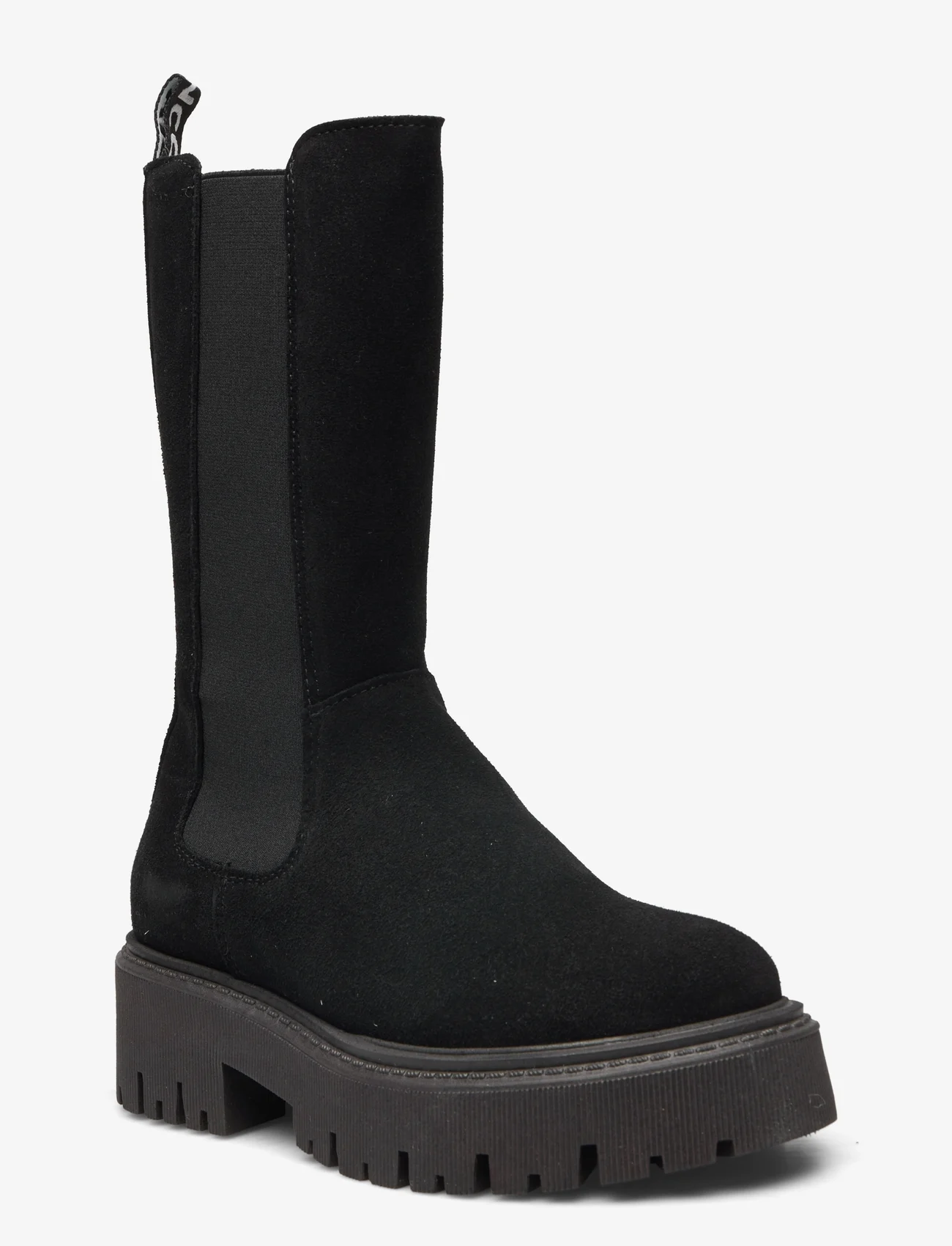 Bianco - BIAGARBI High Chelsea Boot Suede Warmline - flat ankle boots - black - 1
