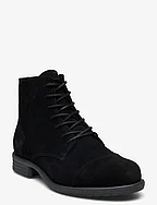 BIADANELLE Lace Up Boot Suede - BLACK