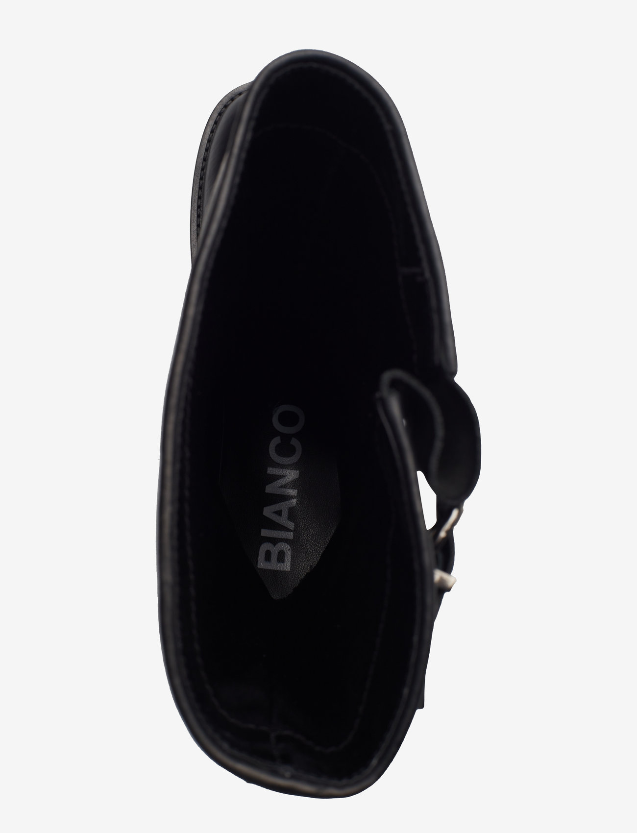 Bianco - BIAHARPER Biker Boot Pull Up Leather - pika säärega saapad - jet black - 3