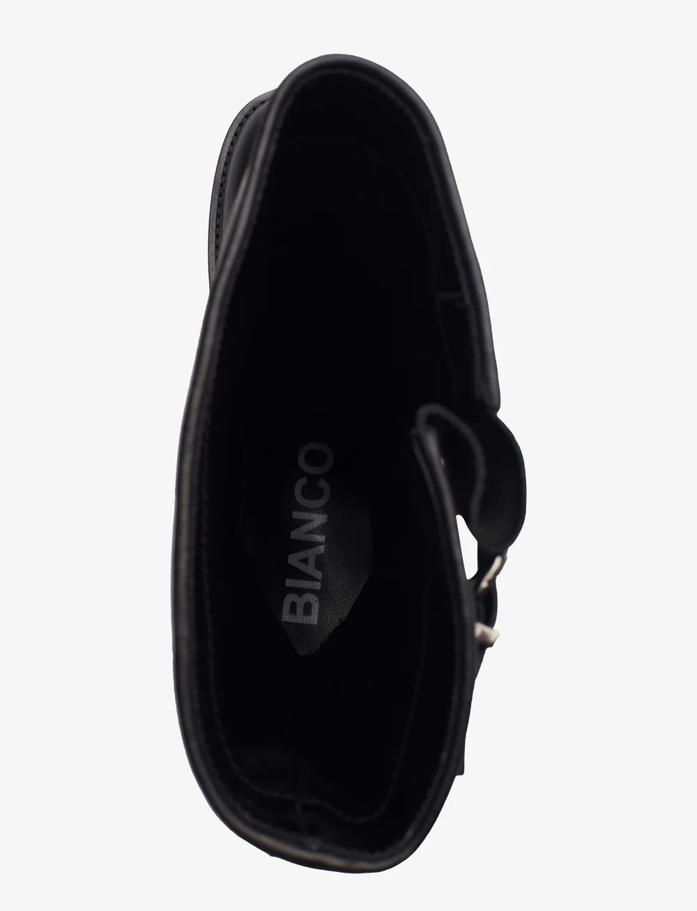 Bianco - BIAHARPER Biker Boot Pull Up Leather - langskaftede støvler - jet black - 3