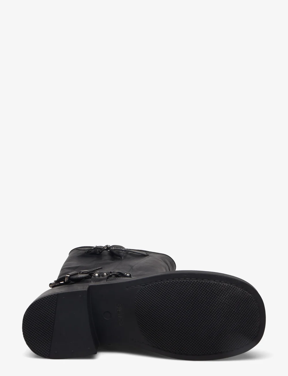 Bianco - BIAHARPER Biker Boot Pull Up Leather - langskaftede støvler - jet black - 4