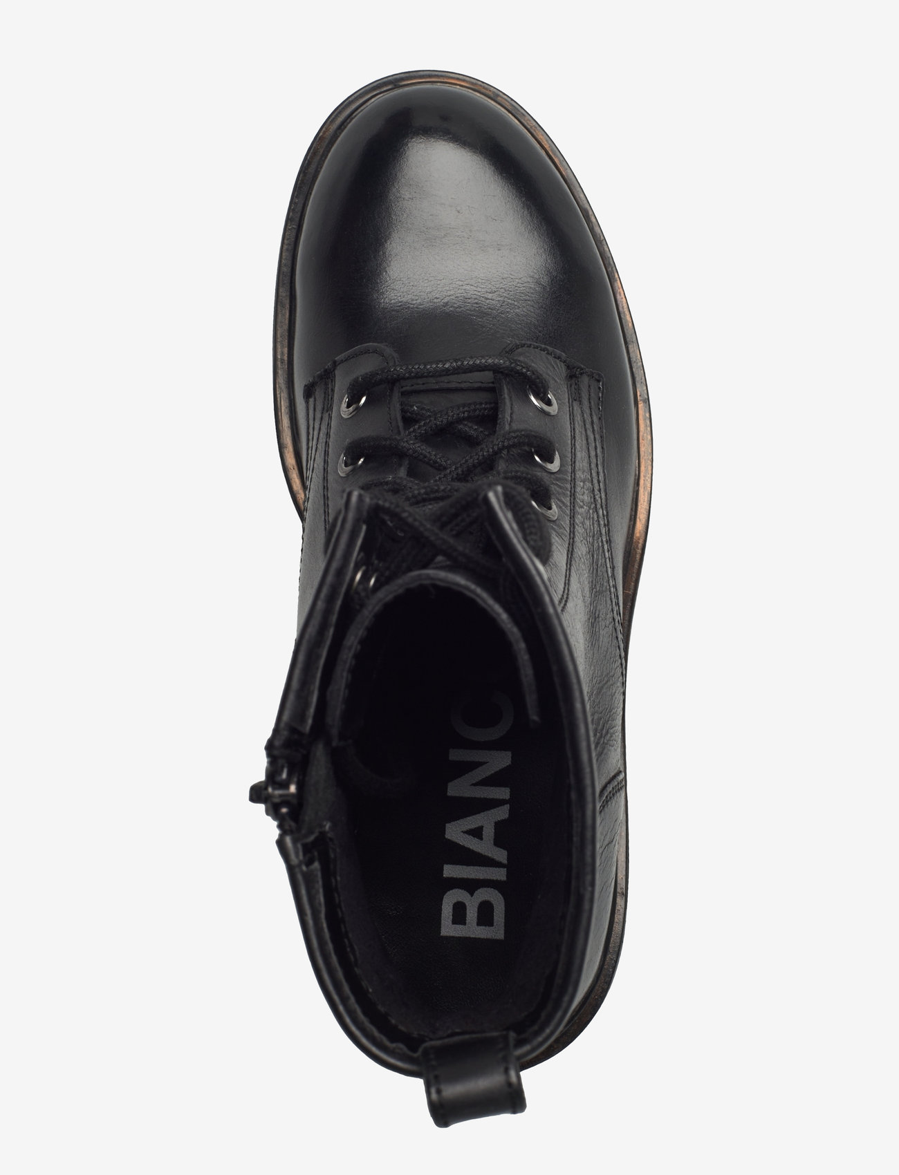 Bianco - BIABROOKLIN Lace Up Boot Tumbled Leather - black - 3