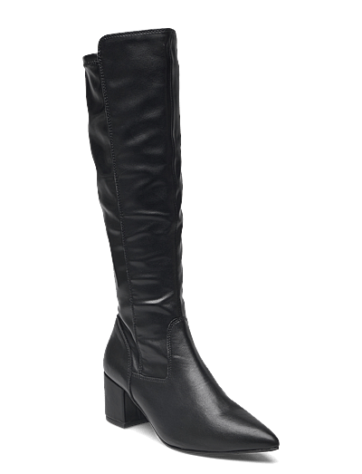 Biadevived Stretch Knee High Boot Smooth Faux Leather - Langskaftede