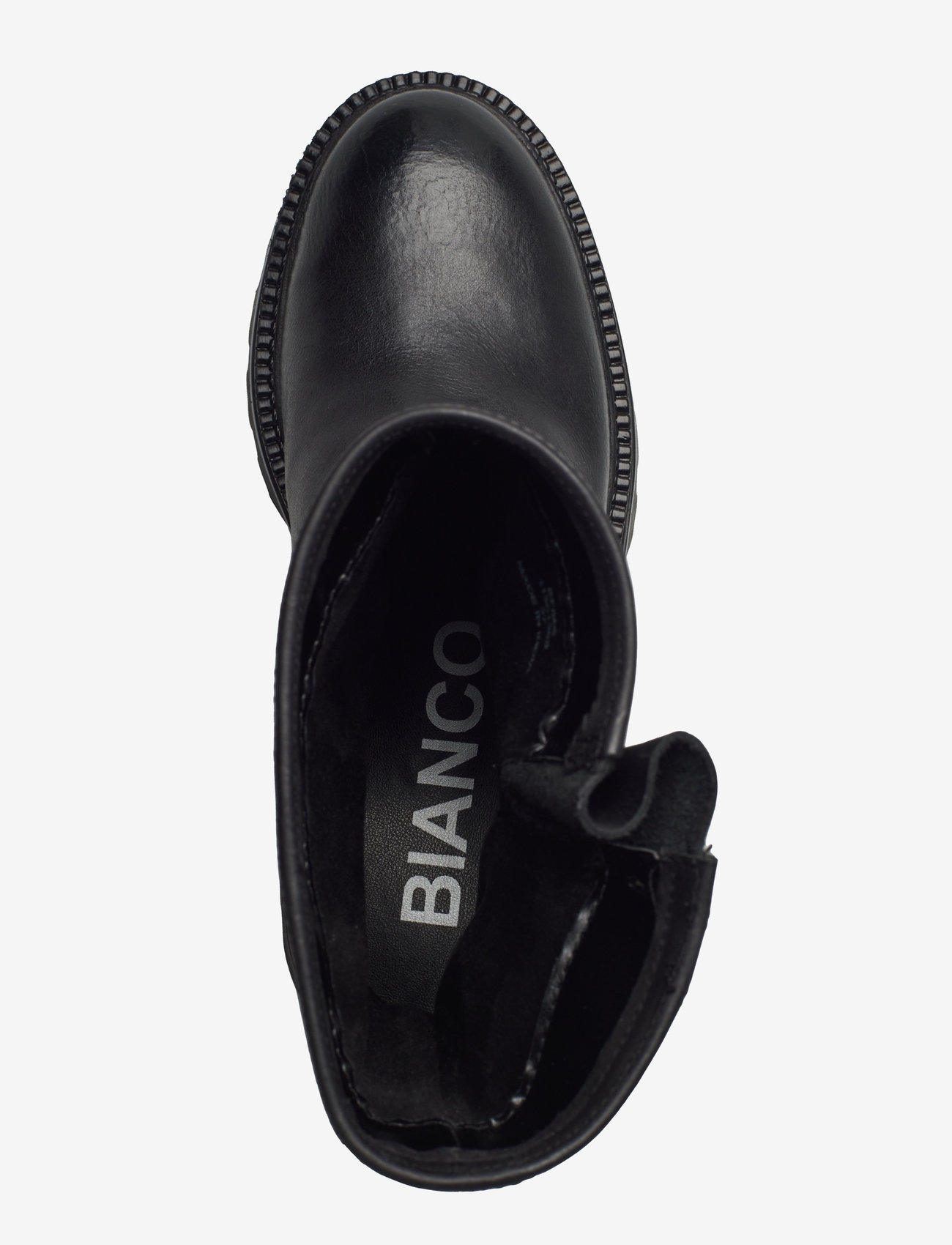 Bianco - BIAMELLA Pull On Buckle Boot Smooth Leather - flache stiefeletten - black - 3
