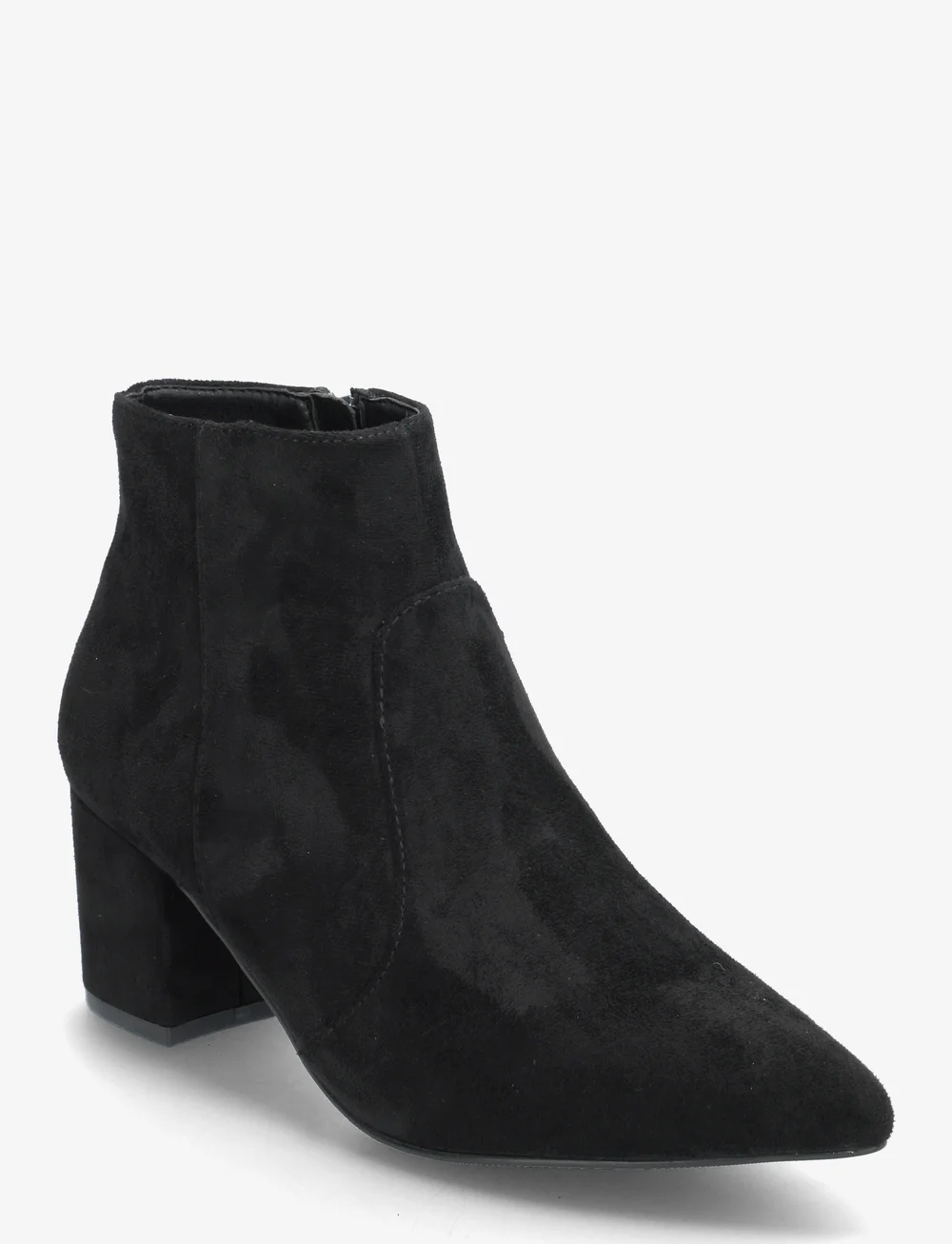 Bianco - BIADEVIVED Ankle Boot Faux Suede - støvletter - black - 0