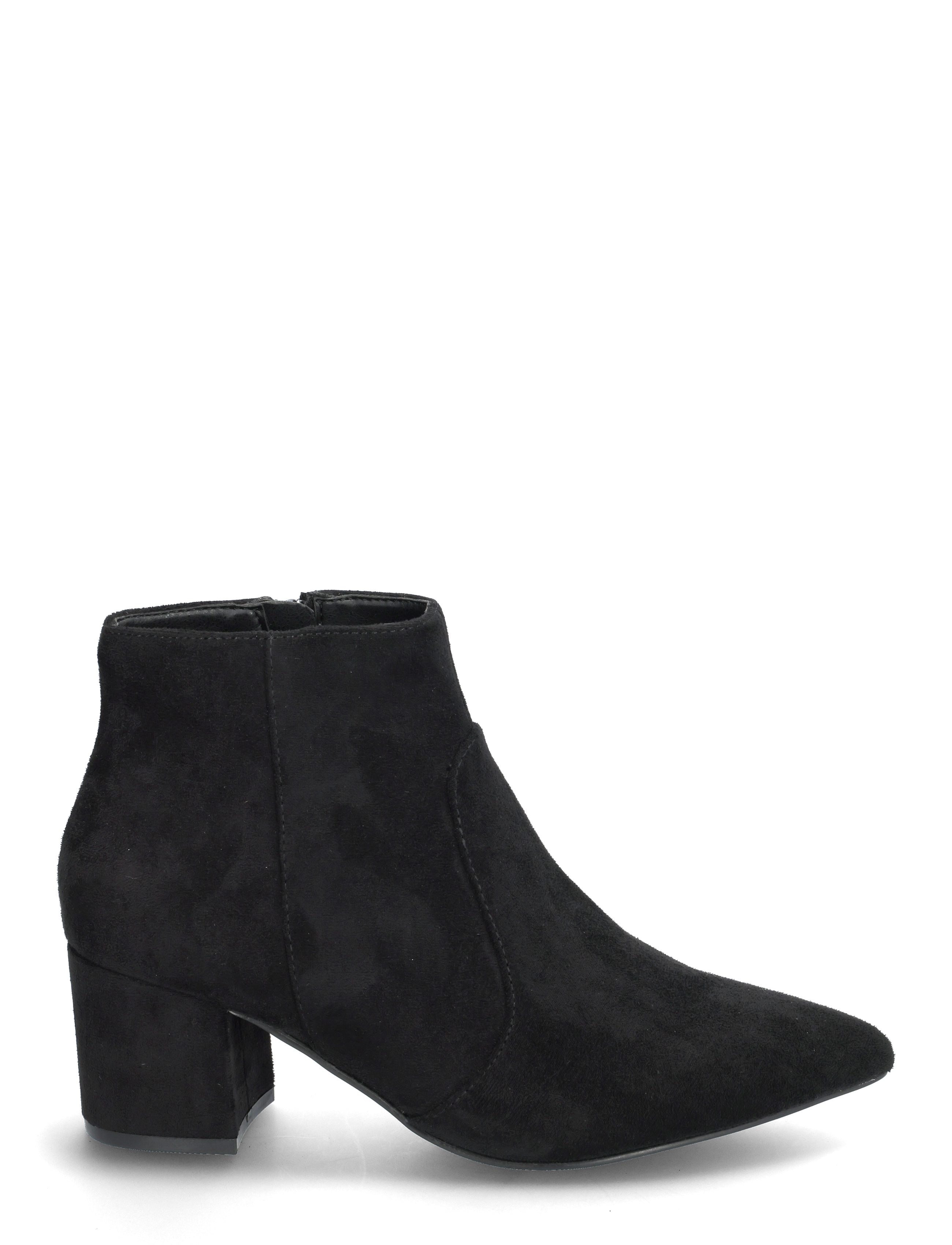 Bianco - BIADEVIVED Ankle Boot Faux Suede - Öklastígvél með hæl - black - 1