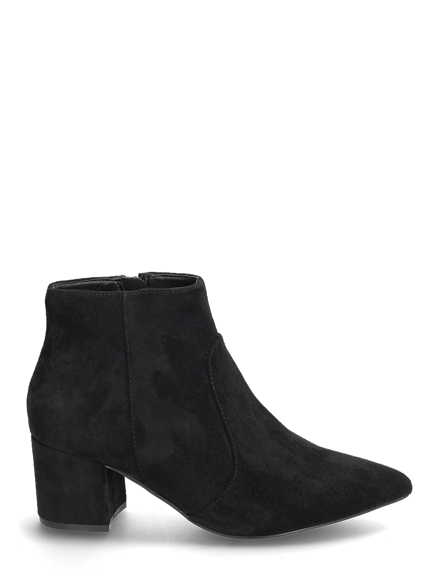 Bianco - BIADEVIVED Ankle Boot Faux Suede - stiefeletten mit absatz - black - 1