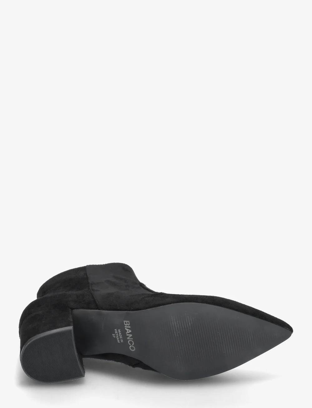 Bianco - BIADEVIVED Ankle Boot Faux Suede - støvletter - black - 4