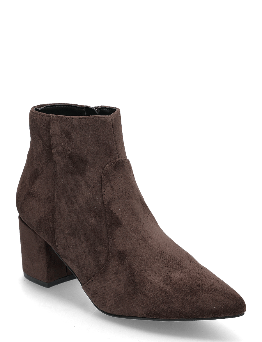 Bianco - BIADEVIVED Ankle Boot Faux Suede - heeled ankle boots - dark brown - 0