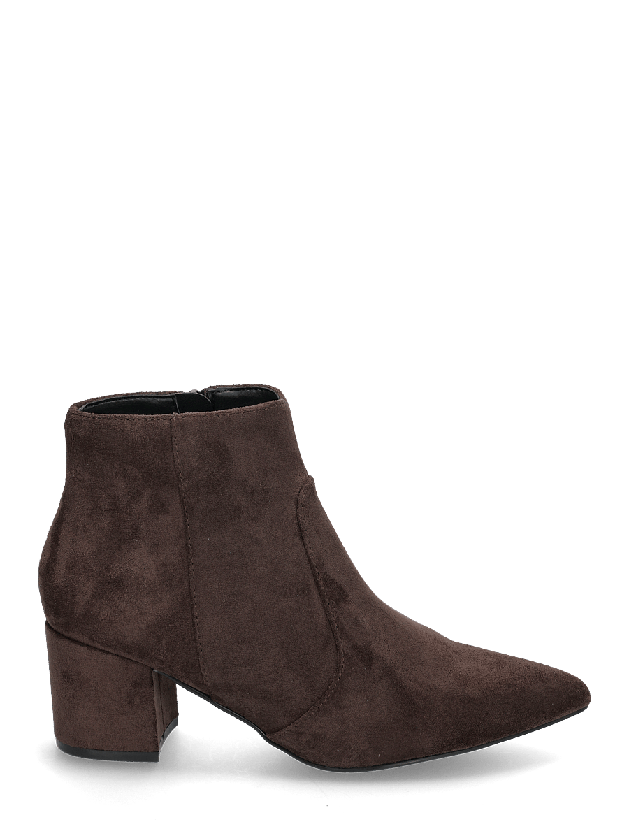 Bianco - BIADEVIVED Ankle Boot Faux Suede - heeled ankle boots - dark brown - 1